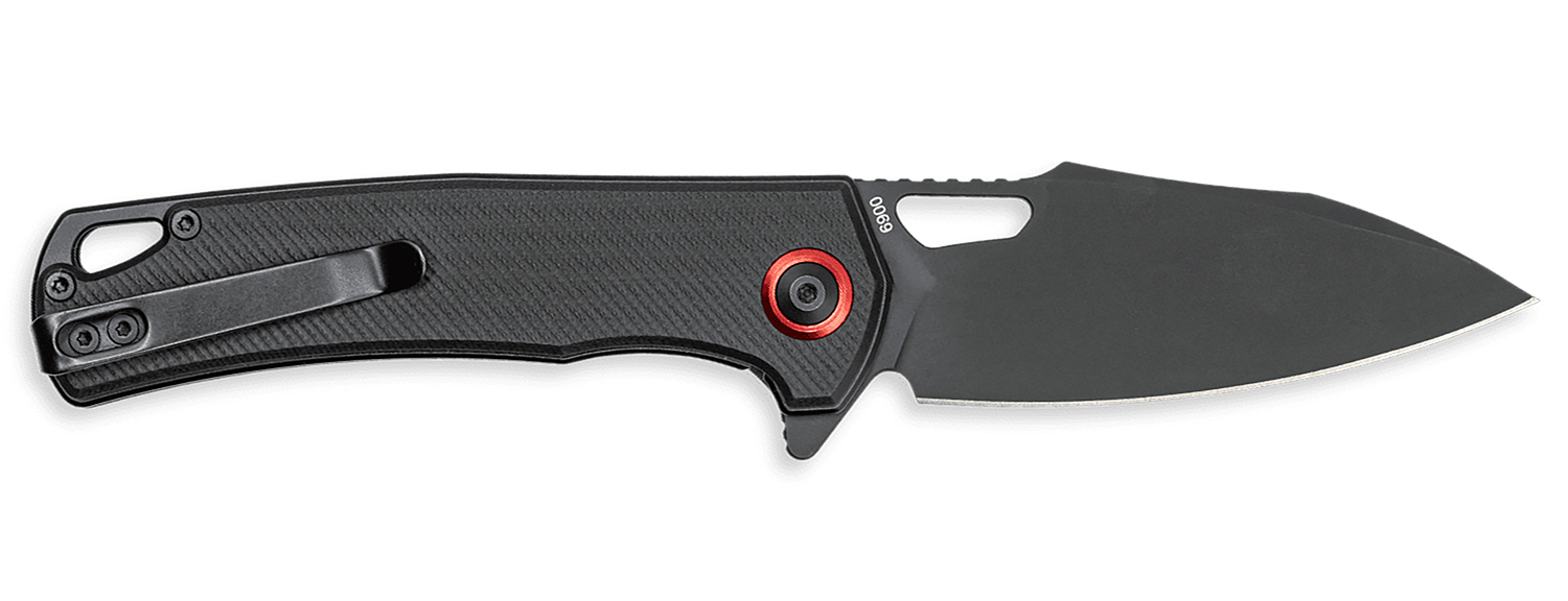 CobraTec Knives CTWOLVERINEGRN Wolverine 3.13" OTF Drop Point Plain Black TiCN D2 Steel Blade, 4.25" Black Textured G10 Handle