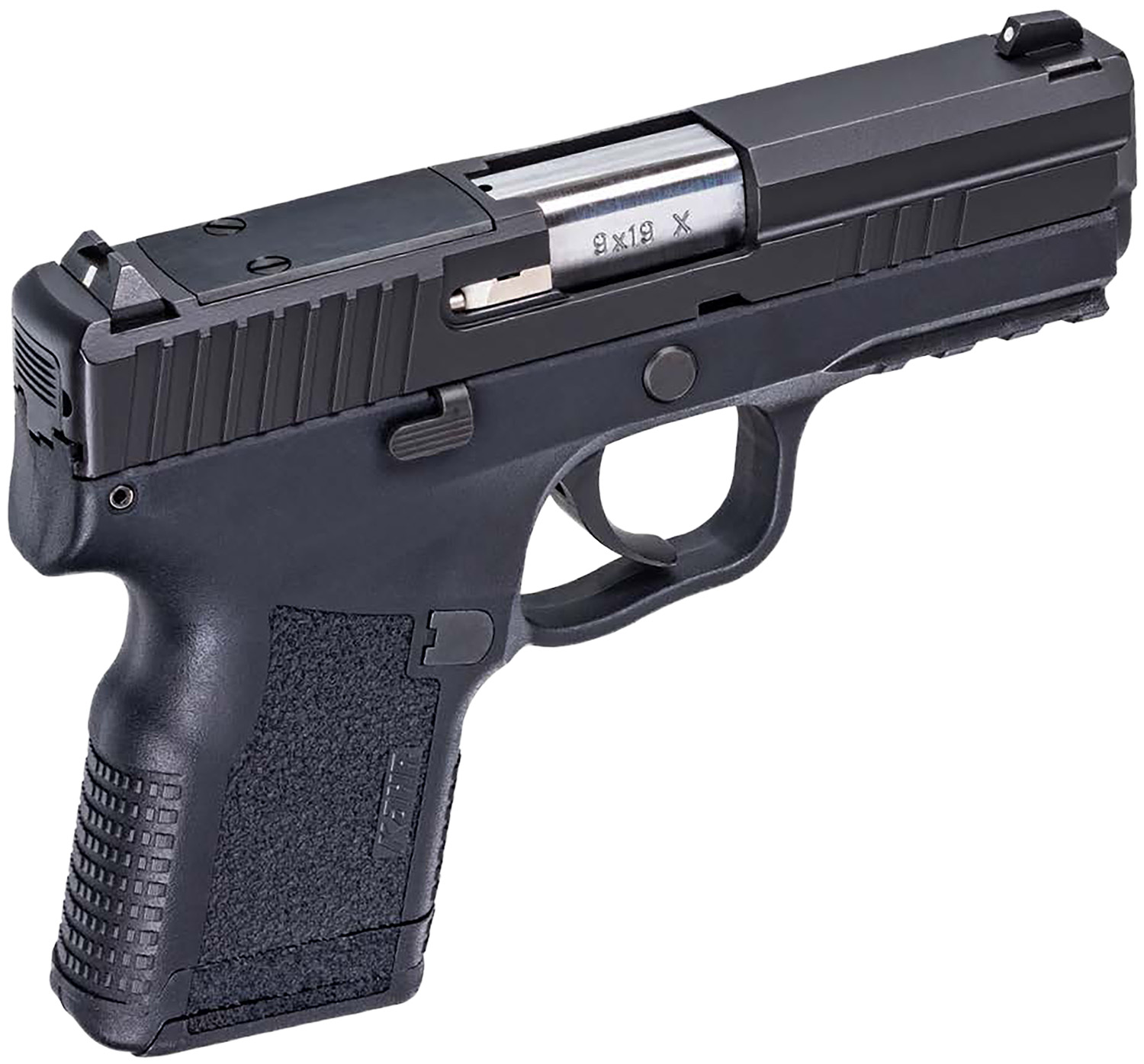 Kahr Arms KX9094RD10 X9 9mm Luger 10+1 3.54" Stainless Steel Barrel, Blackened Optic Ready/Serrated Stainless Steel Slide, Black Polymer Frame w/Picatinny Rail