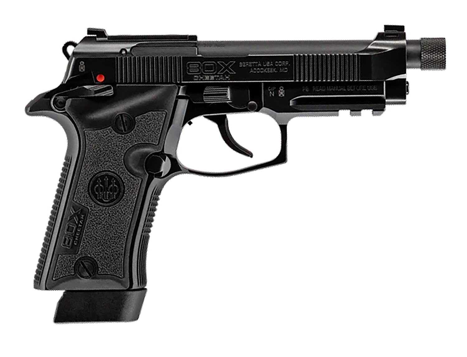 Beretta USA J80XTU15 80X Cheetah Tactical Urban W/ Threaded Barrel 380 ACP 15+1 4.40" Black