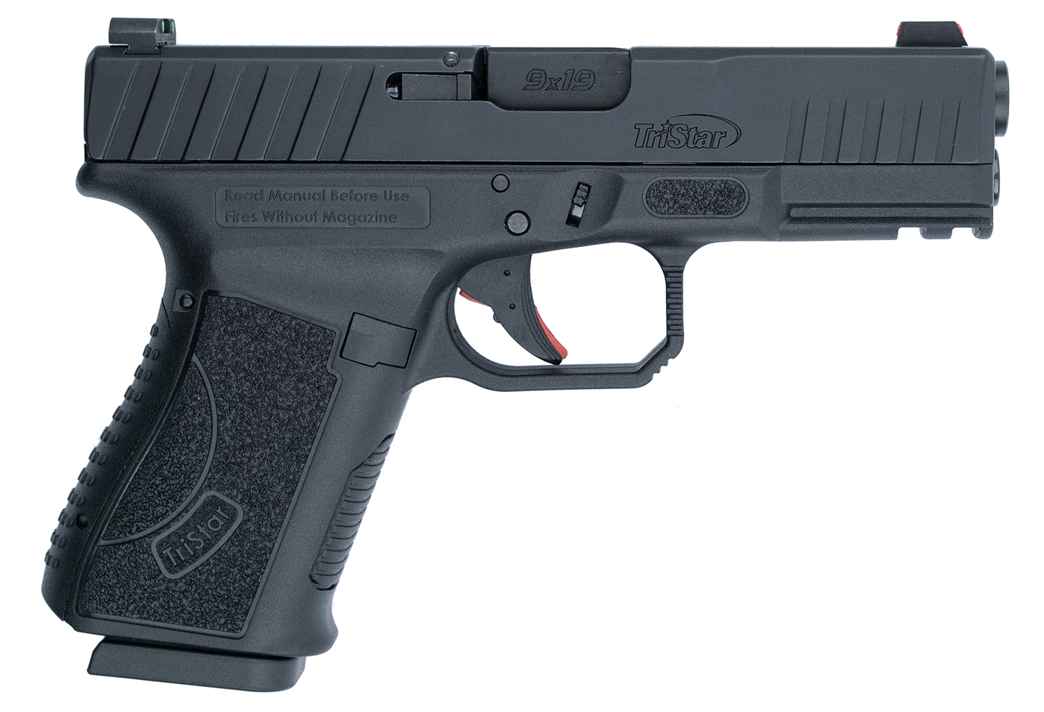 TriStar 85760 Apoc 9mm Luger 15+1 4.02" Black Steel Barrel, Black Cerakote Serrated Steel Slide & Polymer Frame w/Accessory Rail, Textured Grip