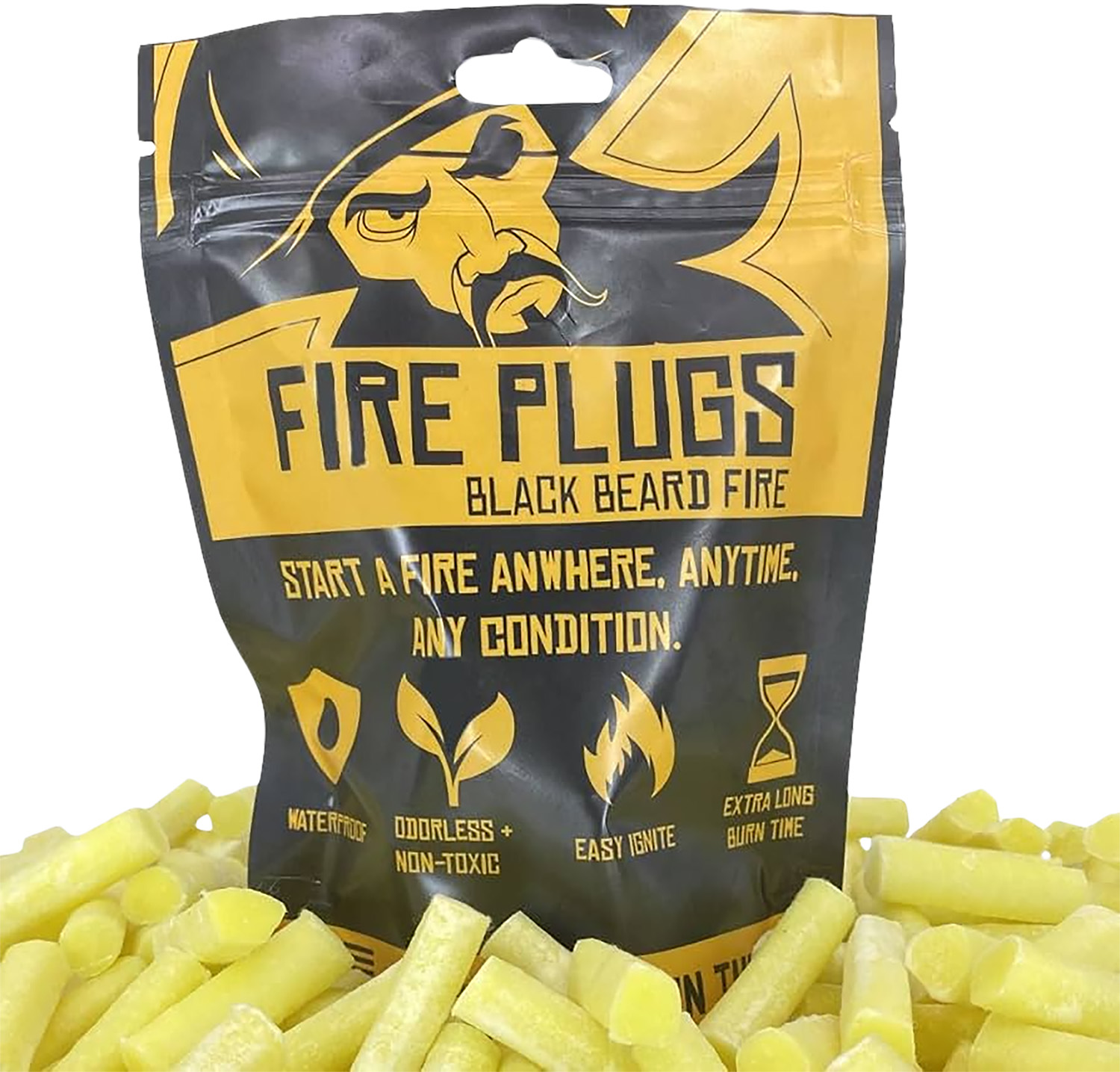 Black Beard Fire Starters PLUG Fire Plug 50 Fire Plugs
