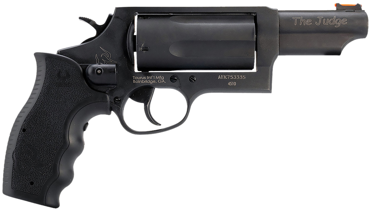 Taurus 2-441031TVL Judge w/Laser Compact 45 Colt (Long Colt) 410 Bore 5rd 3" Matte Black Alloy Steel Barrel, Cylinder & Frame, Viridian Laser, Transfer Bar Safety