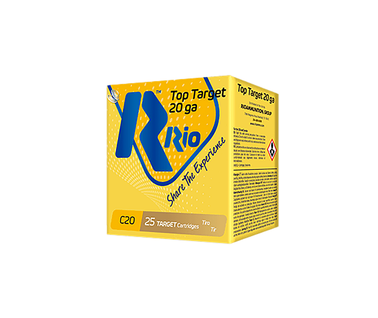 Rio Ammunition TT208 Top Target 20Gauge 2.75" 7/8oz 8Shot 25 Per Box/10 Case