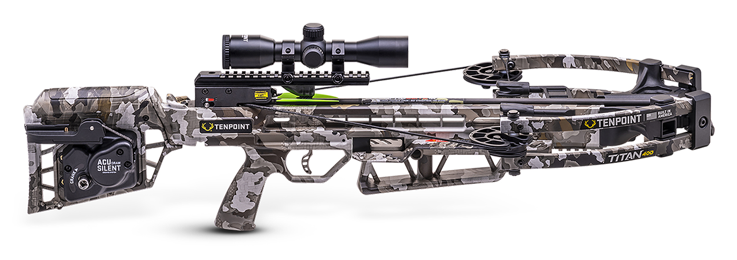 TenPoint Titan 400 Crossbow Package ACUdraw Silent Vektra Camo