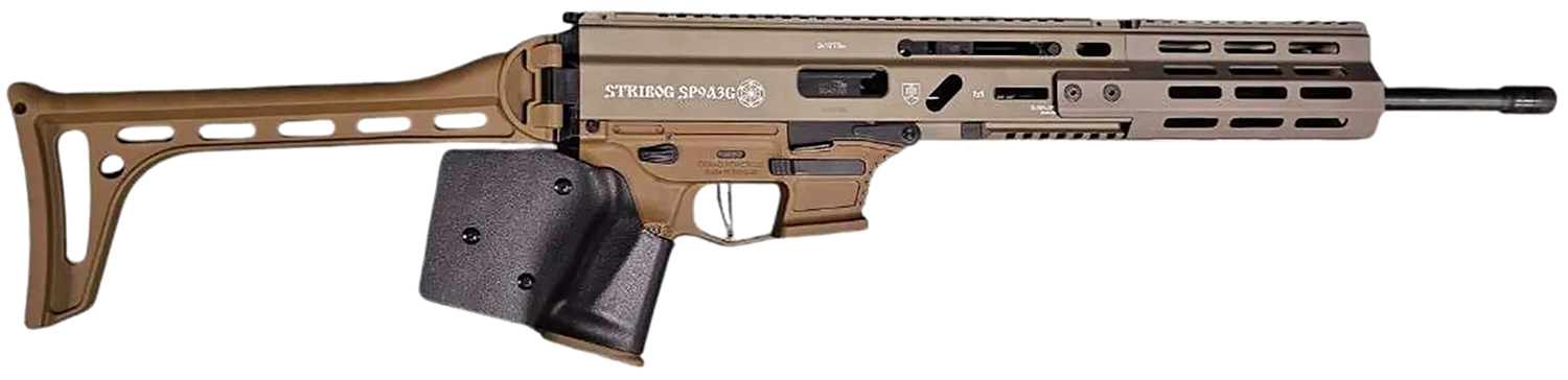 Grand Power 810091158197 Stribog SP9A3G *CA Compliant 9mm Luger 16" Flat Dark Earth