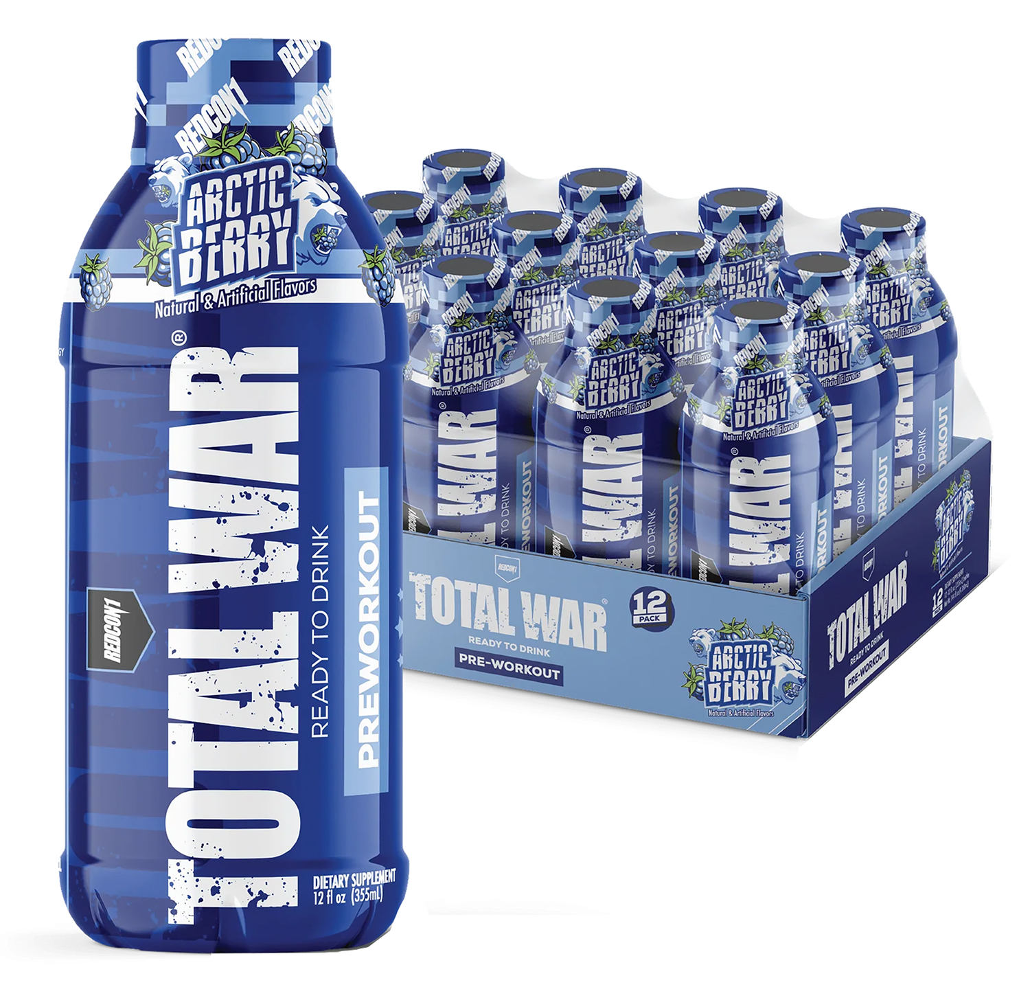 Redcon1 RC1TWRTDAB-12 Total War Ready to Drink Artic Berry 12 Pack