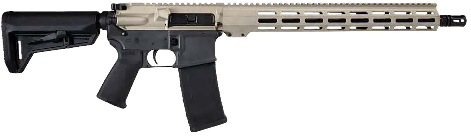 Shark Coast Tactical 300-055-1000-20 Badger  5.56 NATO 30+1 16" Black Nitride Threaded Barrel, Gray & Tan Cerakote Picatinny Rail Aluminum Receiver, Magpul SL-K Black Polymer Stock, Black Polymer Grip