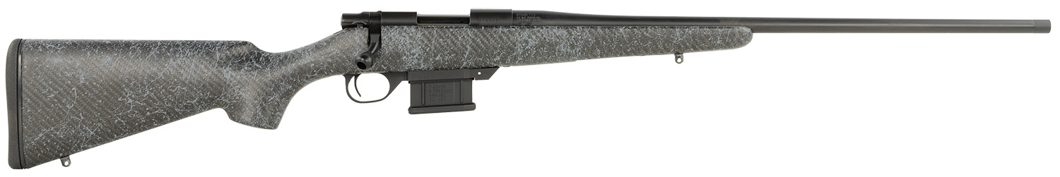 Howa HCBN6ARCGW 1500 Carbon Stalker Full Size 6mm ARC 10+1 22" Blued Steel Threaded Barrel, Blued Drilled & Tapped Steel Receiver, Fixed Stocky's Black Carbon Fiber w/Gray Webbing Stock, Right Hand
