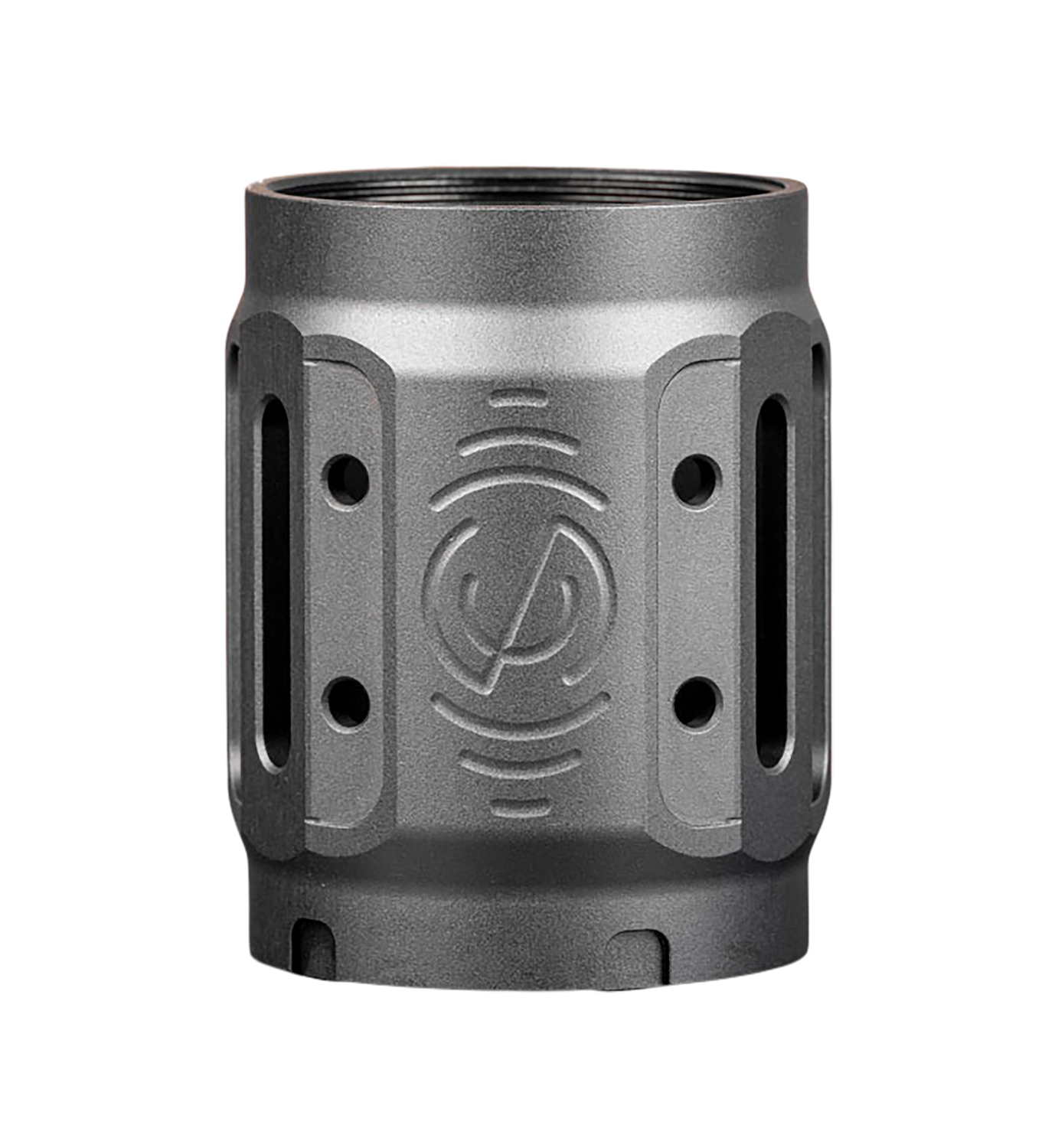 SilencerCo AC5449 Bravo MAAD Brake 2.0 Black Anodized Aluminum 2.11" OAL 1.68" Diameter