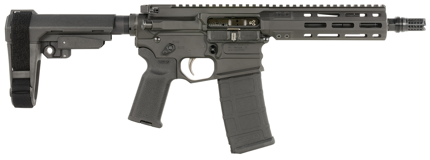 Cobalt Kinetics CKPROLITE30075BLK Pro Lite 300 Blackout 30+1 7.50" Black Melonite Barrel, Black Aluminum Receiver w/Picatinny Rail, Black Polymer SB Tactical SBA3 Brace, Black Polymer Grip