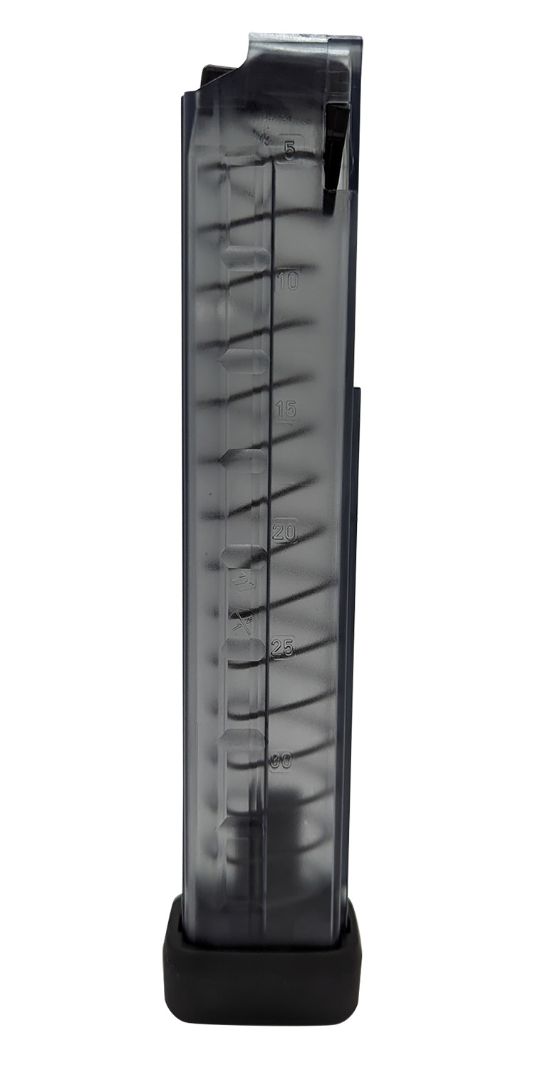 B&T Firearms BT30183N 30rd 9mm Luger Fits MP9/TP9/APC9/SPC9 Translucent Black Polymer w/Bumper