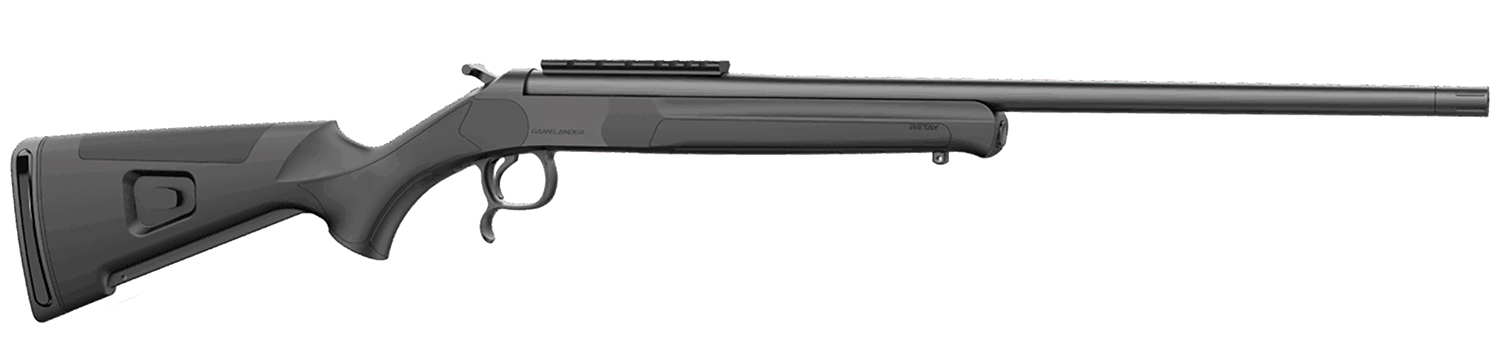 Retay USA GML410BLK Gamelander 410 Gauge Single Shot 3" 1rd Black Deep Bore Barrel, Black Drilled & Tapped Receiver w/Picatinny Rail, Adj LOP Black Synthetic Stock