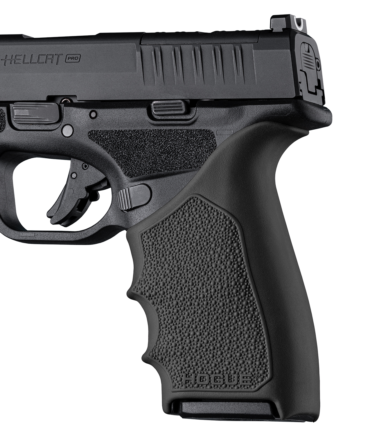 Hogue HandAll Beavertail Handgun Grip Sleeve for Springfield Armory Hellcat Pro Black