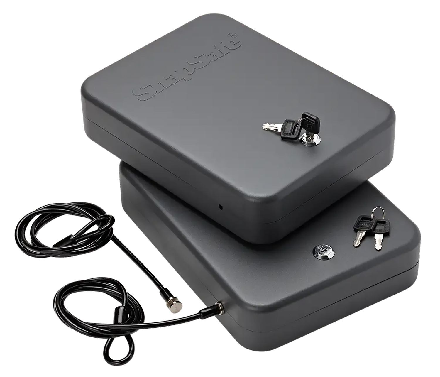 SnapSafe 75221 Lock Box 2XL Key Entry Black Steel 11.50" L x 8.50" W x 2.50" D 2pk