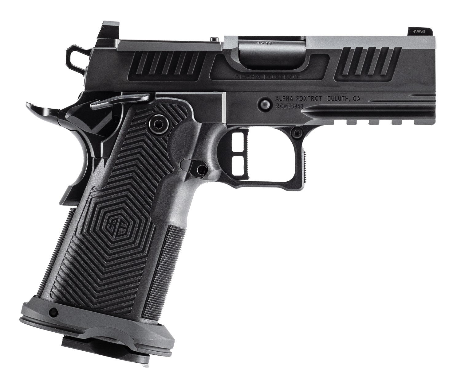 Alpha Foxtrot AF1911 Romulus 9mm Luger - Purple Mountain Arm view 4