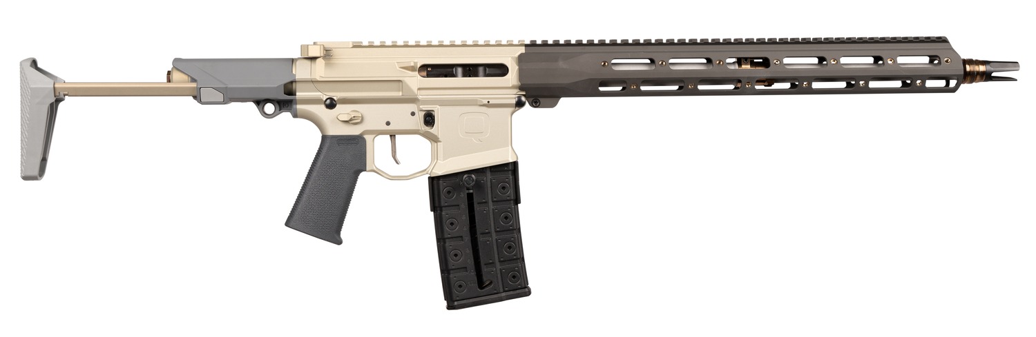 Q LLC Honey Badger *CA Compliant 5.56 NATO 16" Clear Anodized Cerakote Aluminum Receiver w/Picatinny Rail, M-LOK Handguard, Black Polymer Stock, Black Polymer Grip