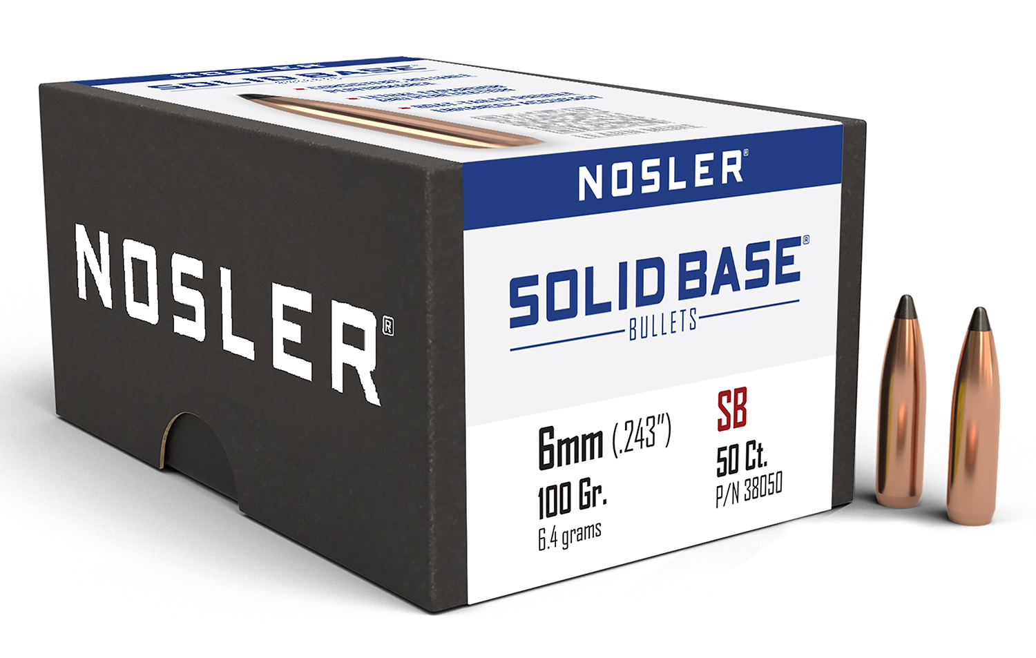 Nosler 38050 Solid Base 6mm 100gr Soft Point 50CT