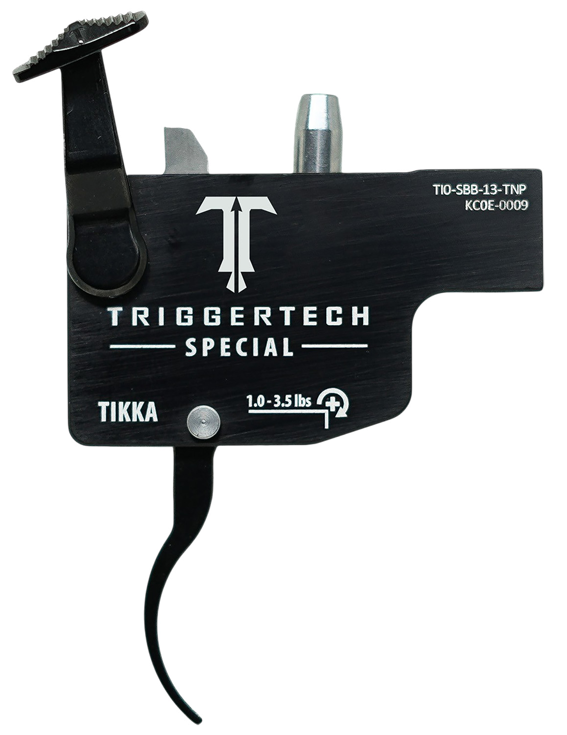TriggerTech TI0SBB13TNP Diamond Black Curved Lever Fits Tikka Right Hand