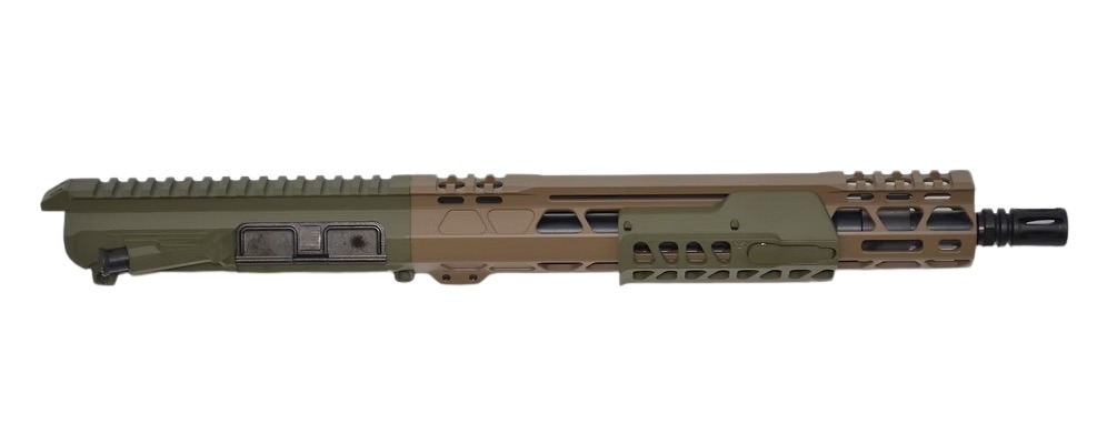 Bilson Arms P7UFSFG10R1 BA-15FCP 338 ARC 10+1 12.50" Threaded Barrel, Flat Dark Earth/Sniper Green Cerakote Aluminum Receiver w/Picatinny Rail, M-LOK Handguard