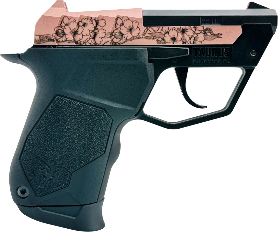Taurus 22 TUC Handgun .22 LR 9rd Magazine 2.5" Barrel Black/Cherry Blossom PVD