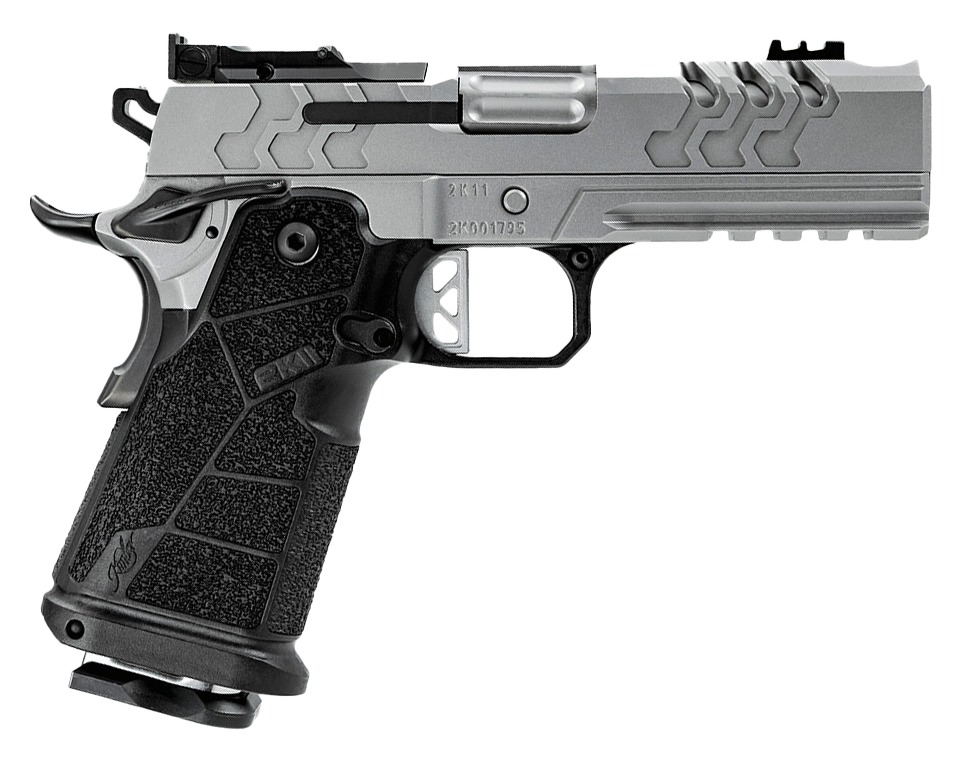Kimber Mfg, Inc 3500075 2K11 Pro Compact 9mm Luger 19+1 4.25" Matte Stainless Steel Compensated Barrel & Lightening Cut/Optic Ready/Serrated Slide, Matte Stainless Steel Frame w/Beavertail & Picatinny