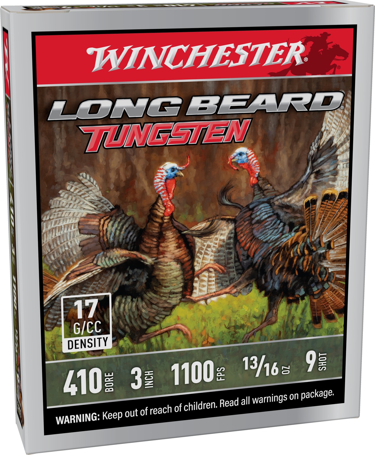 Winchester Long Beard Tungsten Shotshell 410ga 3" 13/16oz 1100 fps #9 5/ct