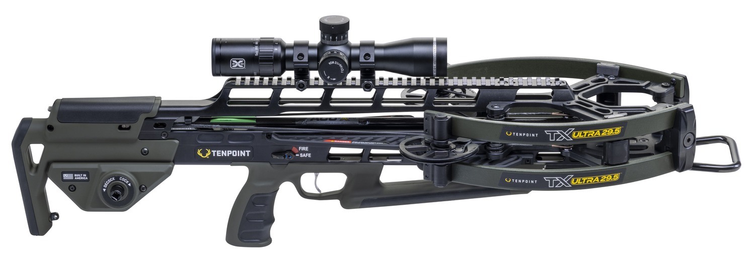 TenPoint TX Ultra 29.5 Crossbow Package ACUslide MAXX EVO-X Scope Moss Green