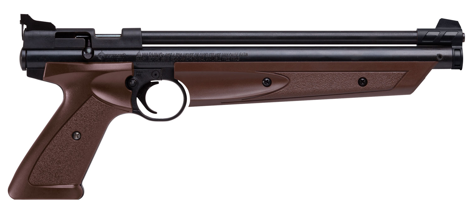 Crosman P1377BR American Classic Pump Pistol Pump 177 1rd Brown Polymer Grips