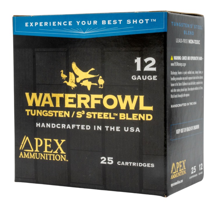 Apex Waterfowl TSS/S3 Steel Blend Shotgun Ammo 12 ga. 3 in. 1-5/16oz #2/#7.5 25 rd.