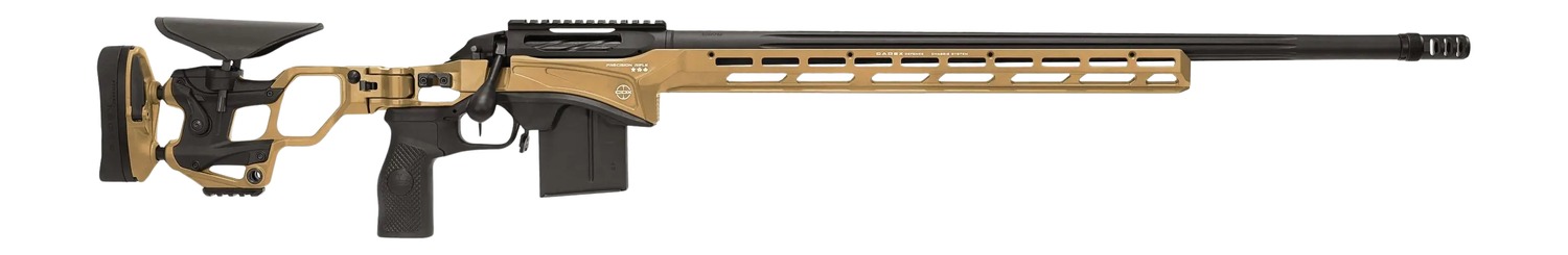Cadex Inc CDXSSPRO6526CP20I2B1N CDX-SS Seven S.T.A.R.S. Pro 6.5 Creedmoor 10+1 26" Black DLC Fluted Threaded Barrel, Hybrid Tan Cerakote Receiver, ARCA Rail, M-LOK Handguard, Hybrid Tan Adjustable Fo