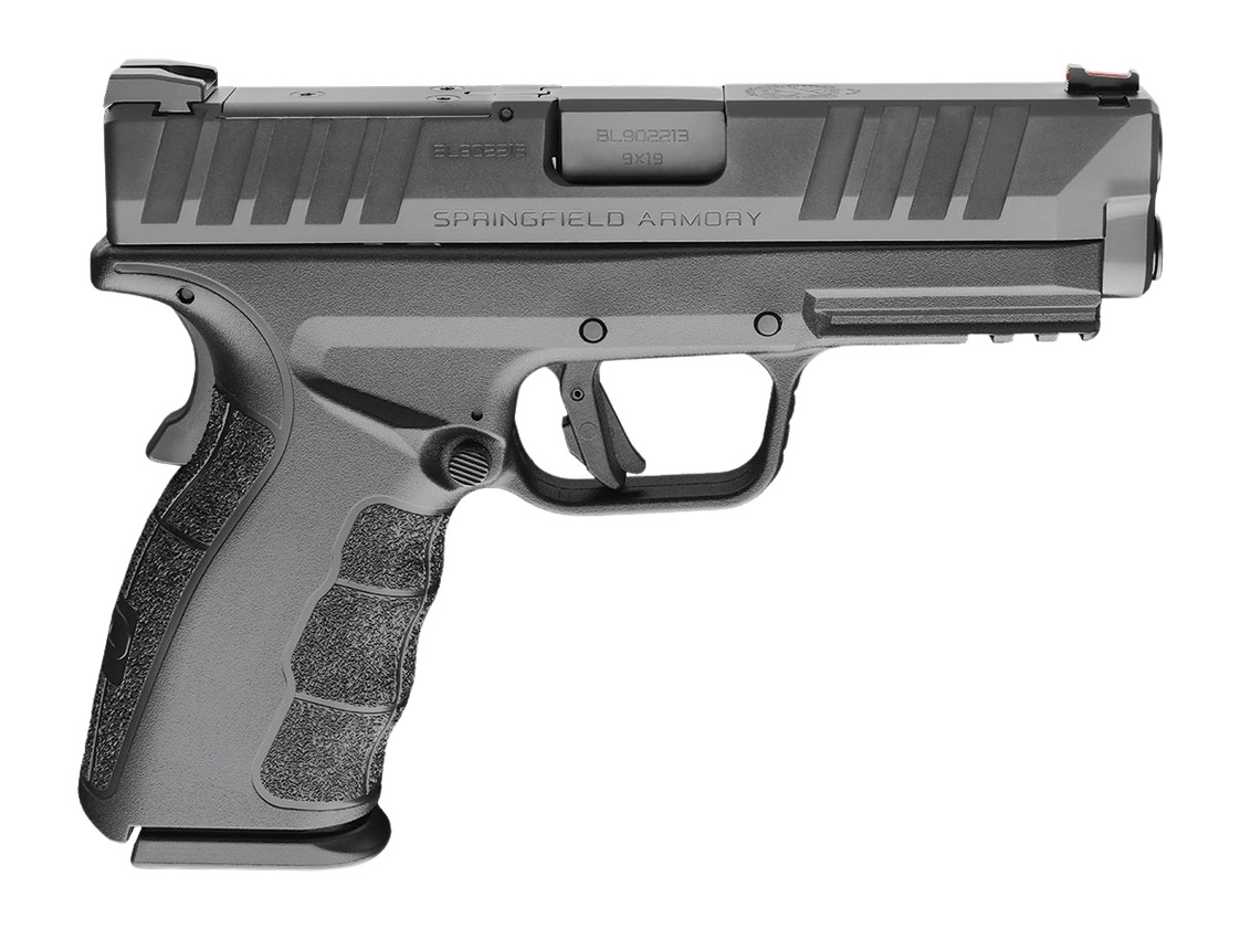 Springfield Armory XDDG9101BLCM4 XD MOD4 9mm Luger 10+1 4" Black Melonite Steel Barrel & Optic Ready/Serrated Slide, Black Polymer Frame w/Picatinny Rail, Textured Grip