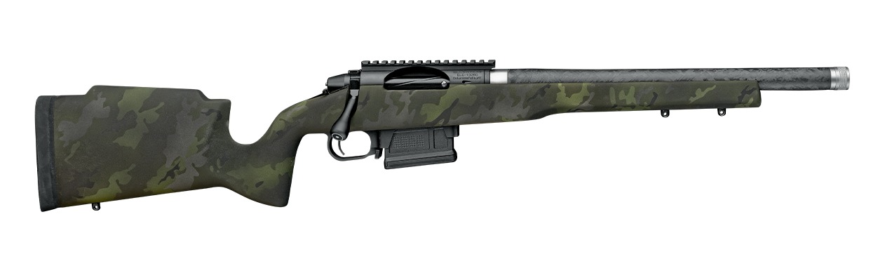 Proof Research 151426 Elevation 2.0 22 Creedmoor 4+1 18" Carbon Fiber Match Grade Threaded Barrel, Black Receiver w/Picatinny Rail, Midnight Camo Fixed Carbon Fiber Stock, Right Hand