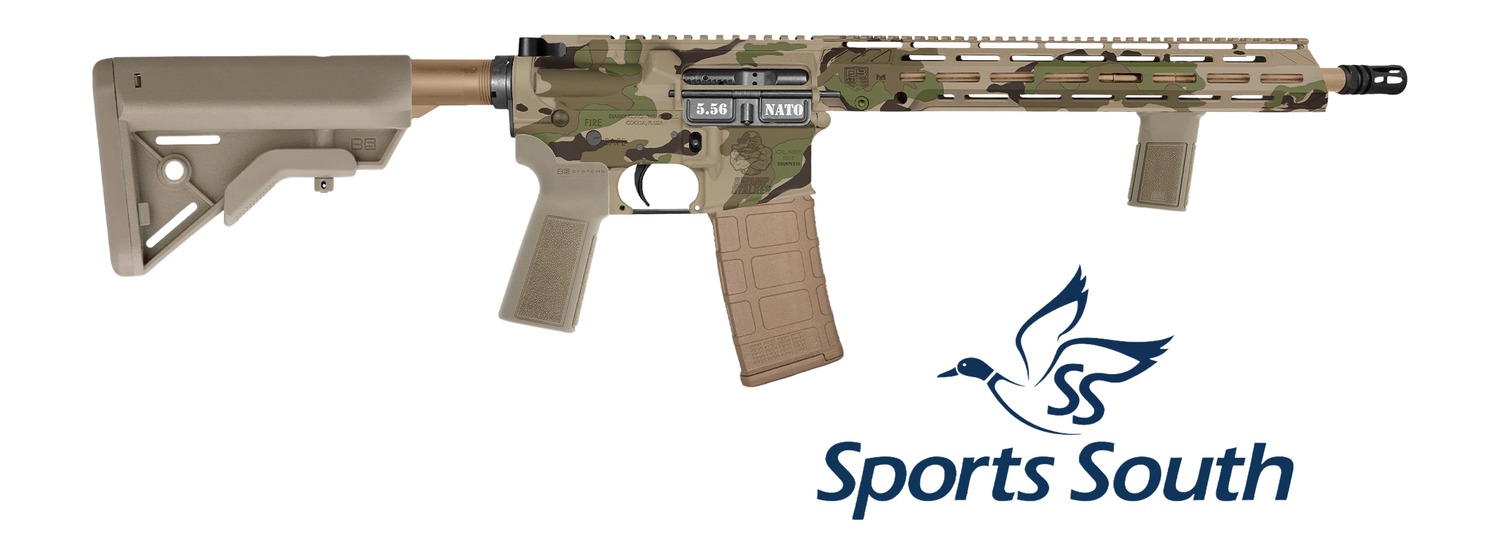 Diamondback DB175AK622 DB15 Sports South Exclusive 5.56 NATO 30+1 16" Threaded Barrel, Swamp Stalker Camo w/Logo Cerakote Aluminum Receiver w/Picatinny Rail, M-LOK Handguard, B5 Bravo MultiCam Polyme