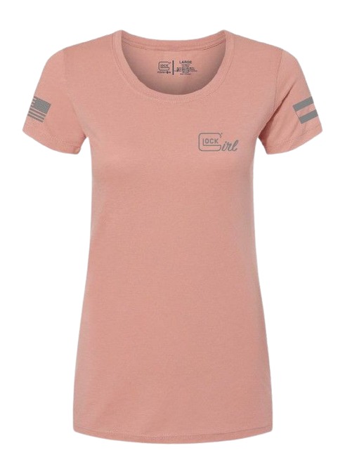 GLK AP96366 GLOCK GIRL FLAG TEE 2XL PINK