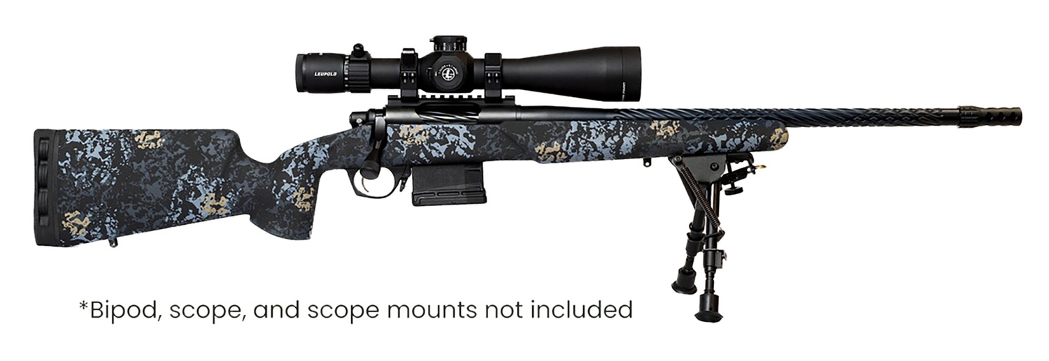 Horizon Firearms HRF-VNP-308W-24R-P Vandal Prime 308 Win 24" Black Chrome Spiral Fluted Threaded Barrel, Black Chrome Steel Receiver w/Picatinny Rail, Arca Rail Forend, Textured Iota EKO Carbon Fiber