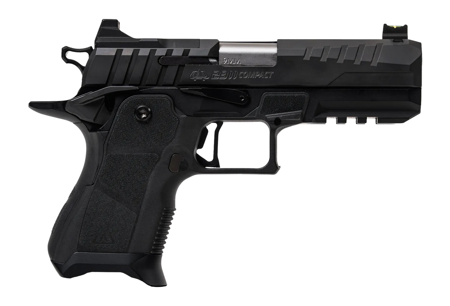 Oa Defense 2311 w/Plus Kit Compact 9mm Luger 17+1 4.25" Stainless Barrel, Black Steel Optic Ready/Serrated Slide, Black Aluminum Frame w/Picatinny Rail, Black Polymer Grip, Ambidextrous