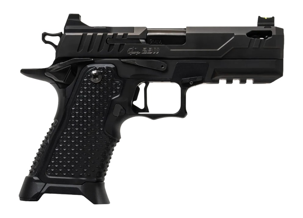 Oa Defense 2311 Pro Elite Compact Frame 9mm Luger 21+1 4.25" Ported Barrel, DLC Black Steel Optic Ready/Serrated Slide, Black Aluminum Frame w/Picatinny Rail, Black Aluminum Grip, Ambidextrous