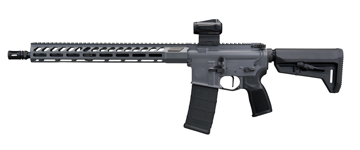 Sig Sauer RM400556N16BFORGECON M400 Forge 5.56 NATO 30+1 16" Concrete Gray Cerakote Alloy Receiver w/Picatinny Rail, M-LOK Handguard, Magpul SL-K Black Polymer Stock, Black Polymer Grip, Sig ROMEO MSR