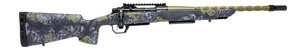 Horizon Firearms HRF-VE2-308W-22R Venatic 2 308 Win 22" Sage Green Spiral Fluted Threaded Barrel, Black DLC Receiver w/Picatinny Rail, Arca Rail Forend, Artic Moss Iota EKO X Carbon Fiber Stock
