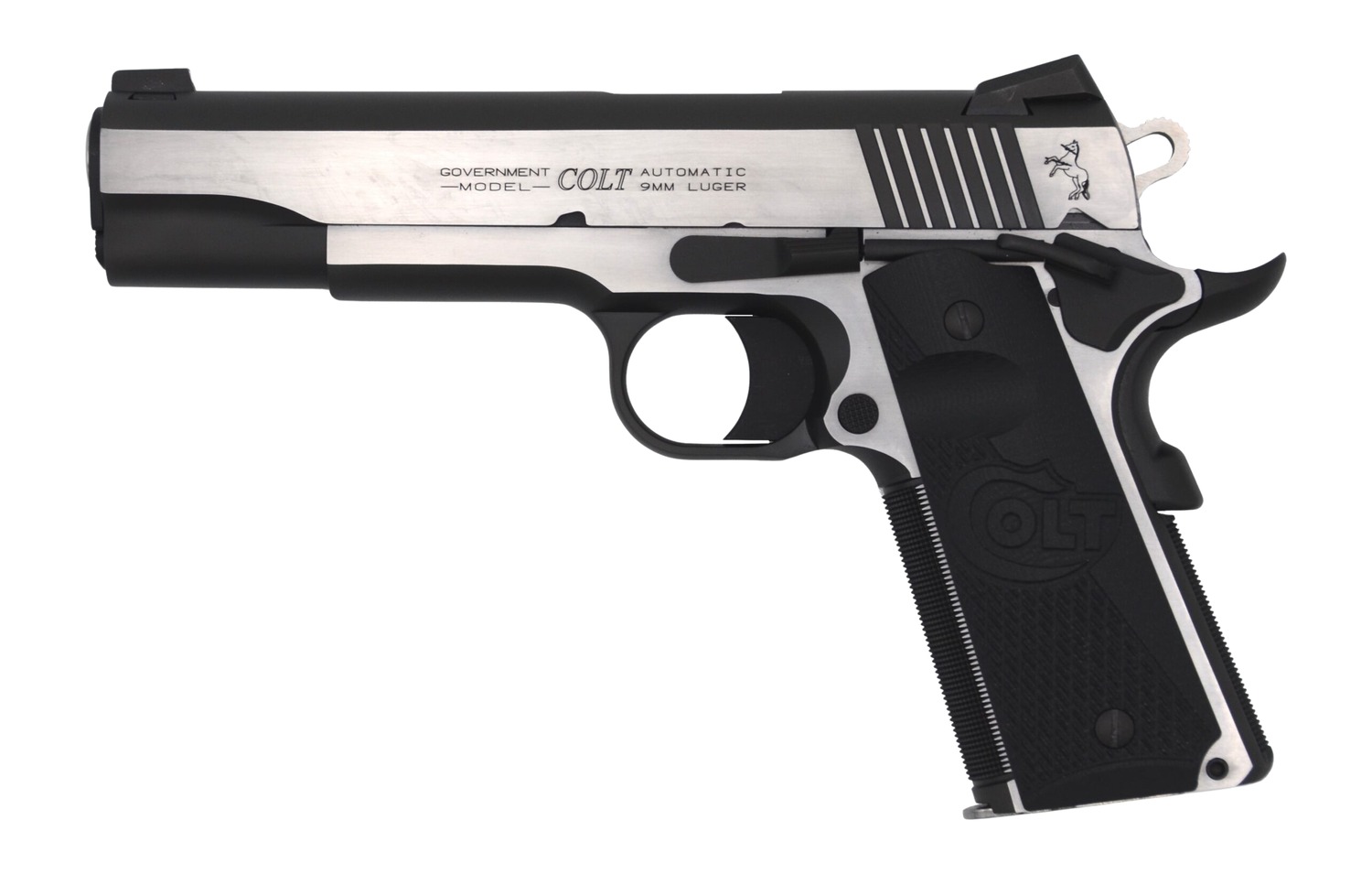 Colt Mfg O1070CEOR Combat Elite Government Full Size 45 ACP 8+1 5" Stainless National Match Barrel Two-Tone Elite Stainless Steel Optic Ready/Serrated Slide & Frame w/Beavertail, Ambidextrous