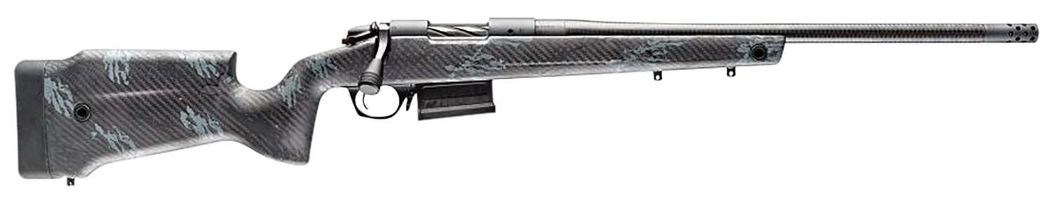 Bergara Rifles B14S7514CF B-14 Crest CF 22 Creedmoor 5+1 20" Carbon Fiber Threaded Barrel Sniper Gray Cerakote Steel Receiver Drilled & Tapped Receiver Carbon Fiber w/Black & Gray Sponge Accents Fixed