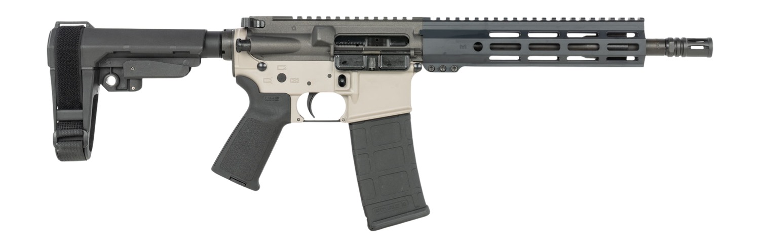 Shark Coast Tactical SCC07213MAX-P Maxim 5.56 NATO 30+1 10.50" Black Nitride Threaded Barrel, Aluminum Receiver w/Picatinny Rail, M-LOK Handguard, Polymer SB Tactical SBA3 Brace, Polymer Grip