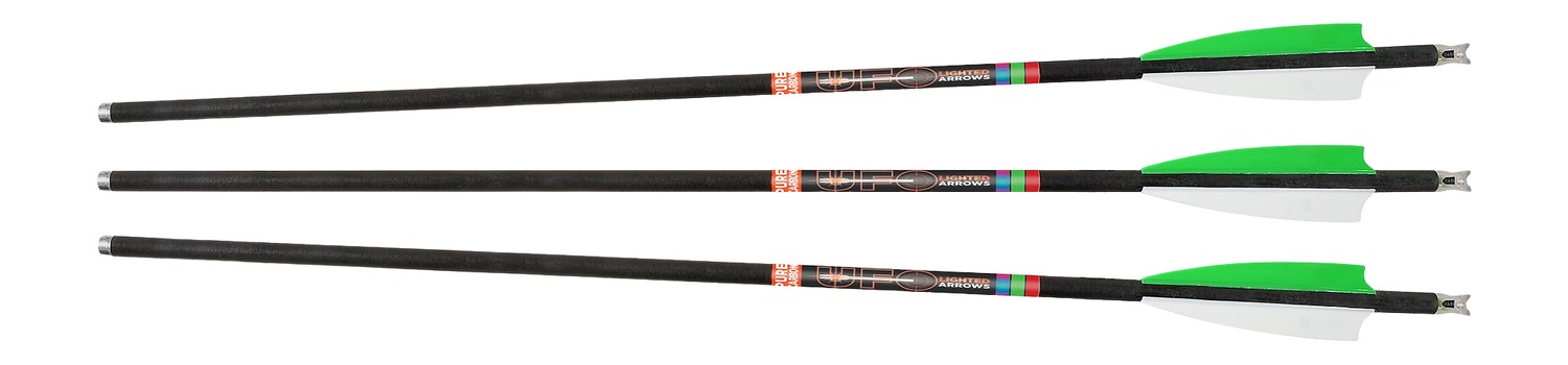 30-06 UFO Lighted Moon Nock Carbon Crossbow Bolt Green 20 in. 3 pk.