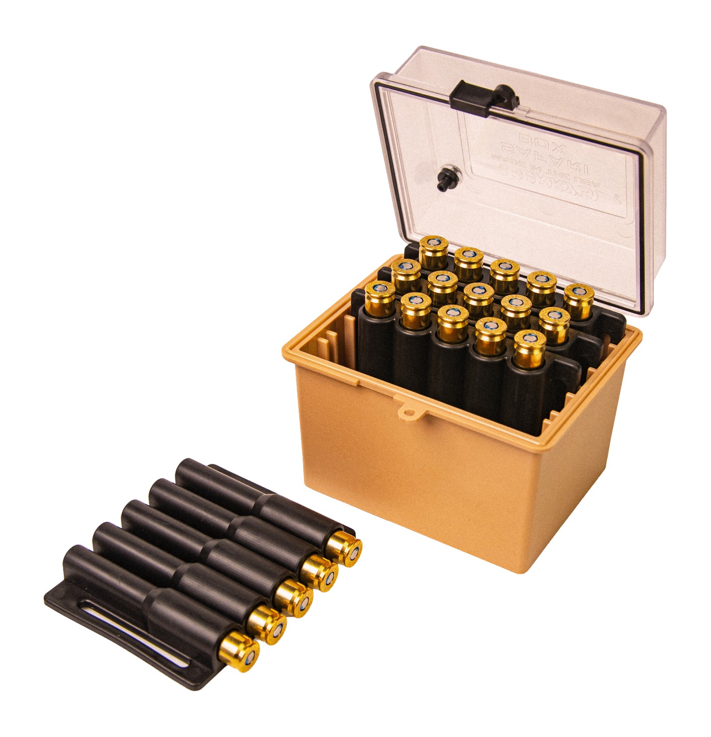 Berry's Mfg Safari Ammo Box 20rd Small Rifle Clear/Tan