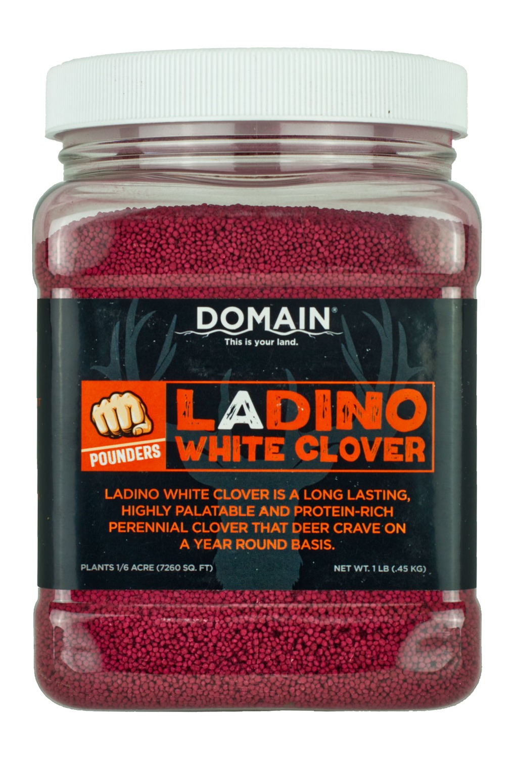 Domain White Clover Pounder Seed 1/16 Acre