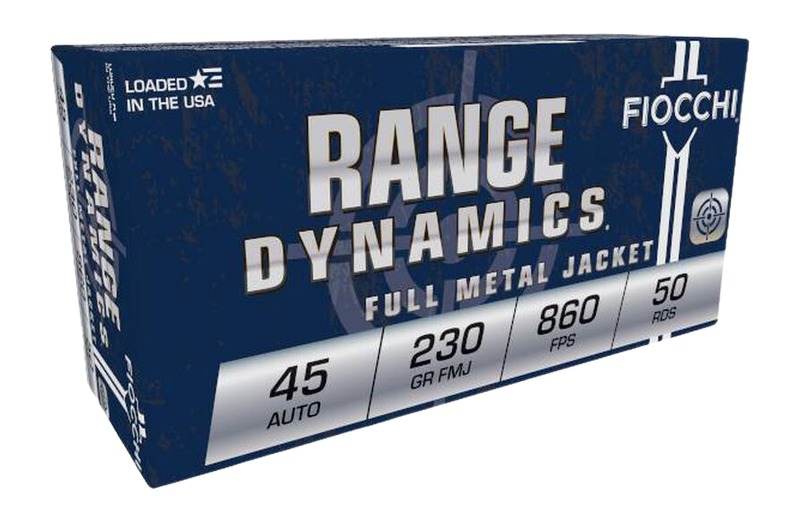 Fiocchi Range Dynamics Pistol Ammo 45 ACP 230 gr. FMJ 50 rd.