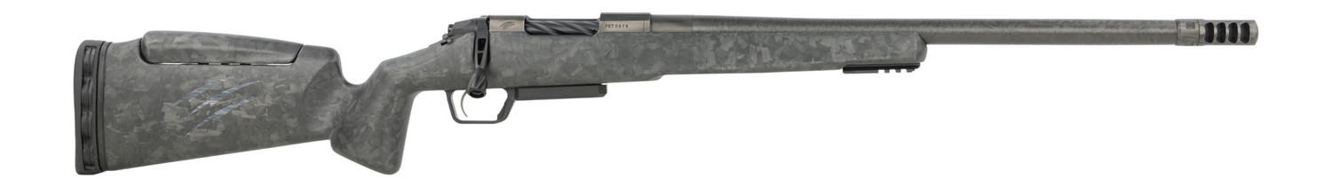 Fierce Firearms RIVTCX7PRC22DGM CT Rival XP 2.0 7mm PRC 3+1 22" Carbon Fiber Match Grade Threaded Barrel, Distressed Gray Titanium Drilled & Tapped Receiver, Carbon Matrix Push Button Adj Cheek Piece