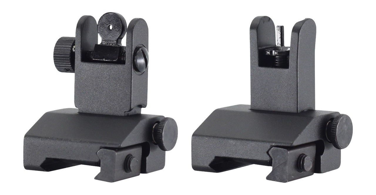 JE MACHINE TS-PS7B-AL FLIP UP F/R SIGHTS ALUM