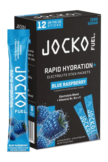 JOCKO 29279 RAPID HYDRATION POWDER RASPBERRY 12PK