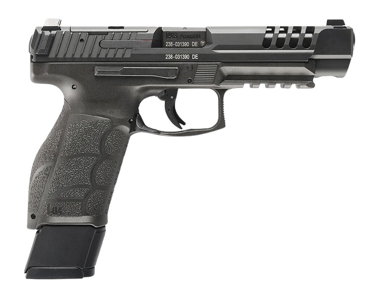 HK 81001255 VP9 Full Size 9mm Luger 20+1 5" Black Steel Barrel & Long/Lightening Cuts/Optic Cut Slide, Black Polymer Frame w/Picatinny Rail, Interchangeable Backstrap Grip, Ambidextrous